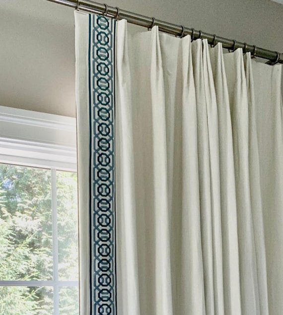 Samuel & Sons Trim curtains with trim wide trim tape trim aqua Etsy