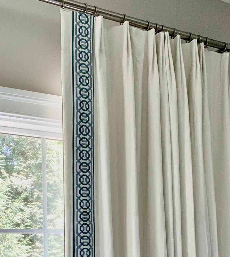 Samuel & Sons Trim curtains with trim wide trim tape trim aqua Etsy