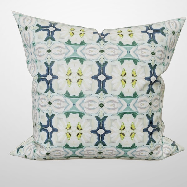 Park Avenue schilderachtig kussen accent marinegroen kussen design kussen turquoise abstract lendenkussen 18 x 18 20 x 20 22 x 22 zacht blauw en groen