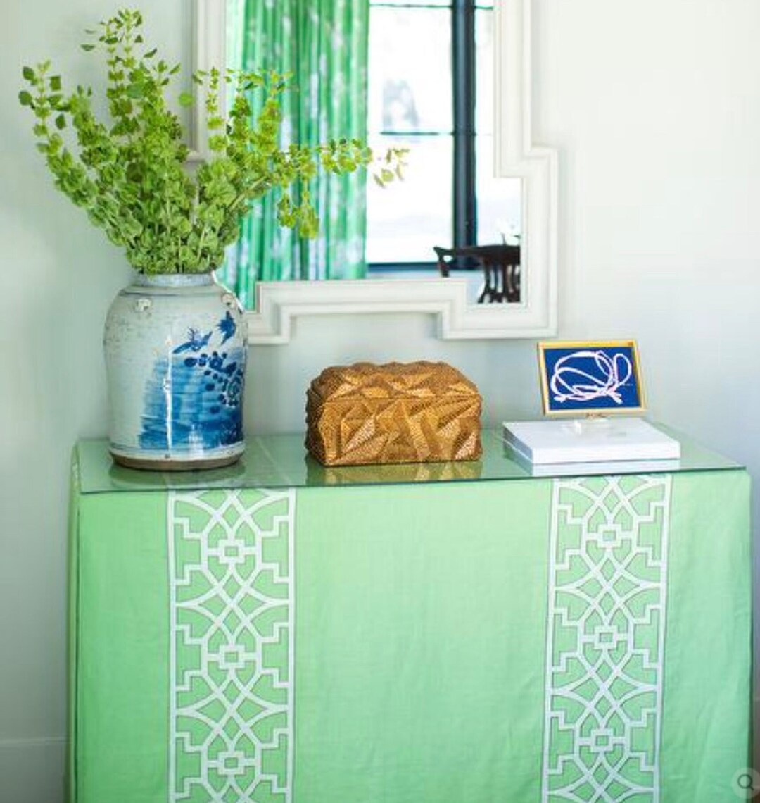 Table Skirt for Rectangle Table Console Table Skirt Various Etsy