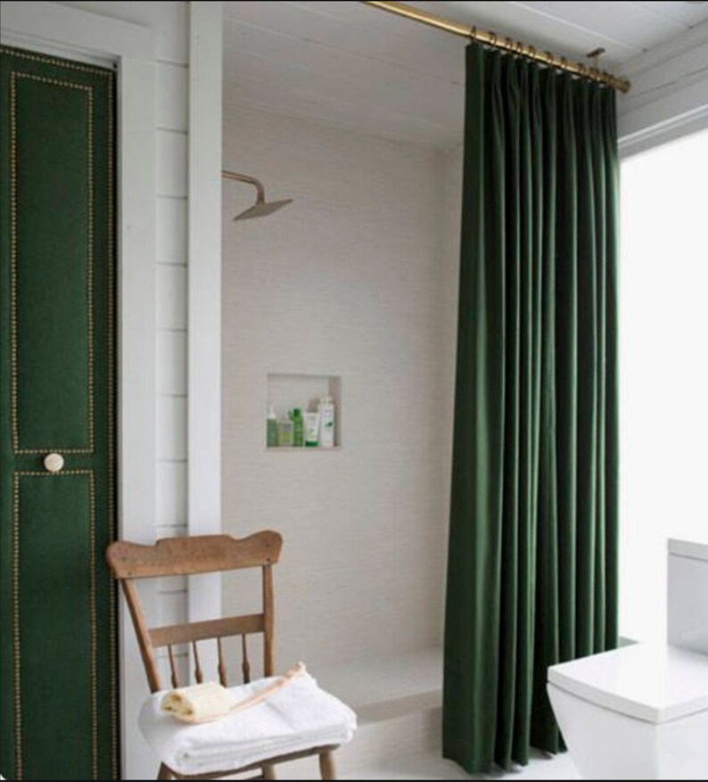 Velvet Shower Curtain Velvet Green Velvet Shower Curtain Etsy