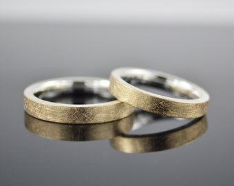 Partner Rings - Wedding Rings Wedding Rings "Duo" 925 Silver -585 Gold