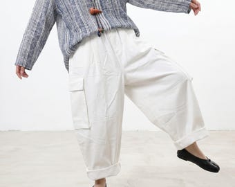 Pantalones vaqueros holgados tipo capullo, pantalones cortos con cintura elástica, vaqueros de pierna ancha y corte holgado.