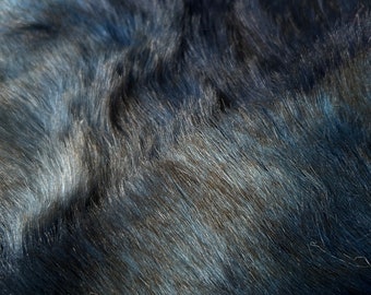 Blue fake fur piece