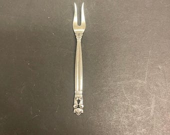 Georg Jensen Acorn Sterling Silver Pickle Lemon Fork 1915 Johan Rohde Design OF1