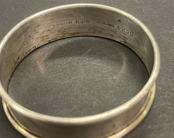 Gorham Sterling Silver Napkin Ring 6290 Rolled Edge Vintage Hallmarked NR1