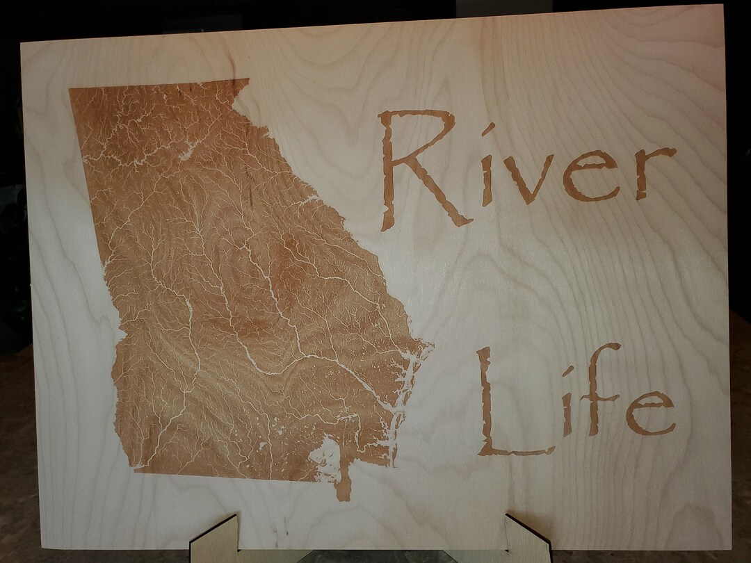 Georgia Rivers Posters Georgia State River Systems With River Life- Unframed. - Etsy