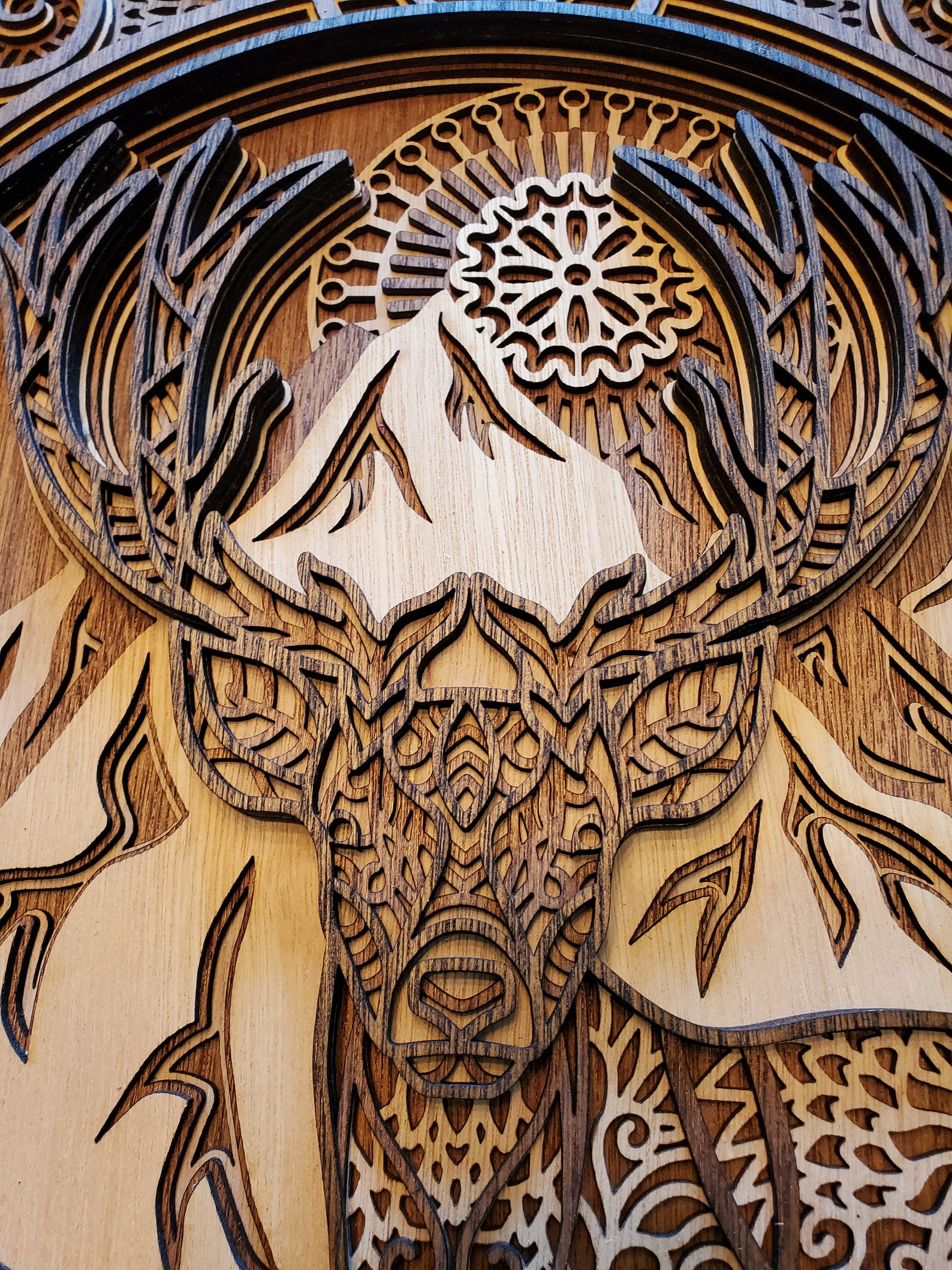 Deer Picture Art Wood Multilayered Design 3D Layered Art Etsy UK