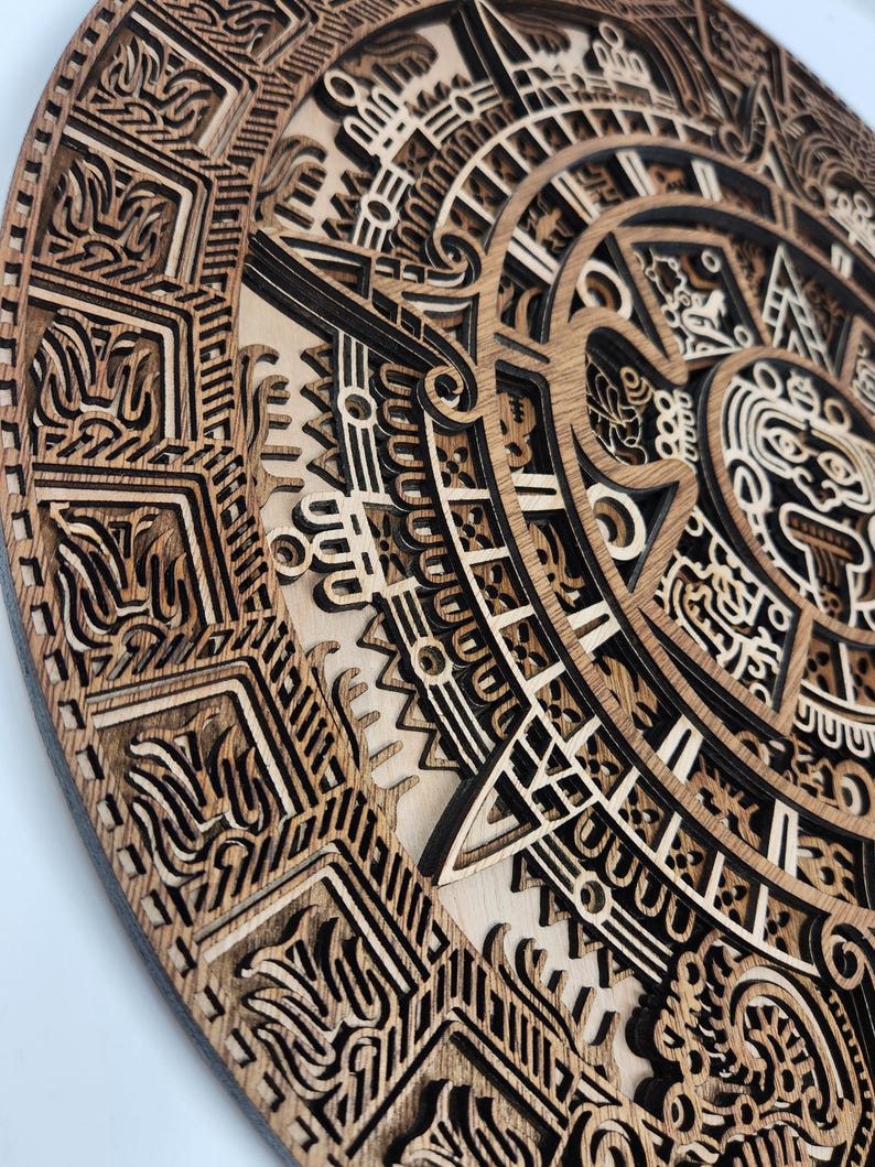 Aztec Maya Calendar, Laser Cut Wooden, Wall and Home Décor and Art - Etsy