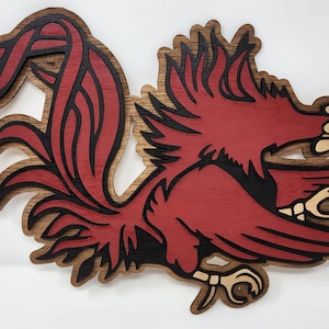 Gamecocks-likeness, University of South Carolina-likeness, Wooden Wall art, Home Décor.