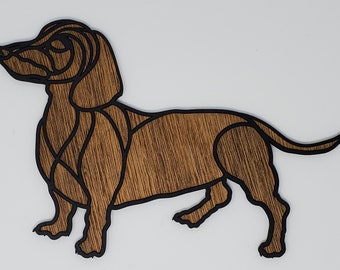 Dachshund Dog  - Wood Multi-layered Design, 2D Layered Art, Wall and Home Décor, Laser Cut Wall Art