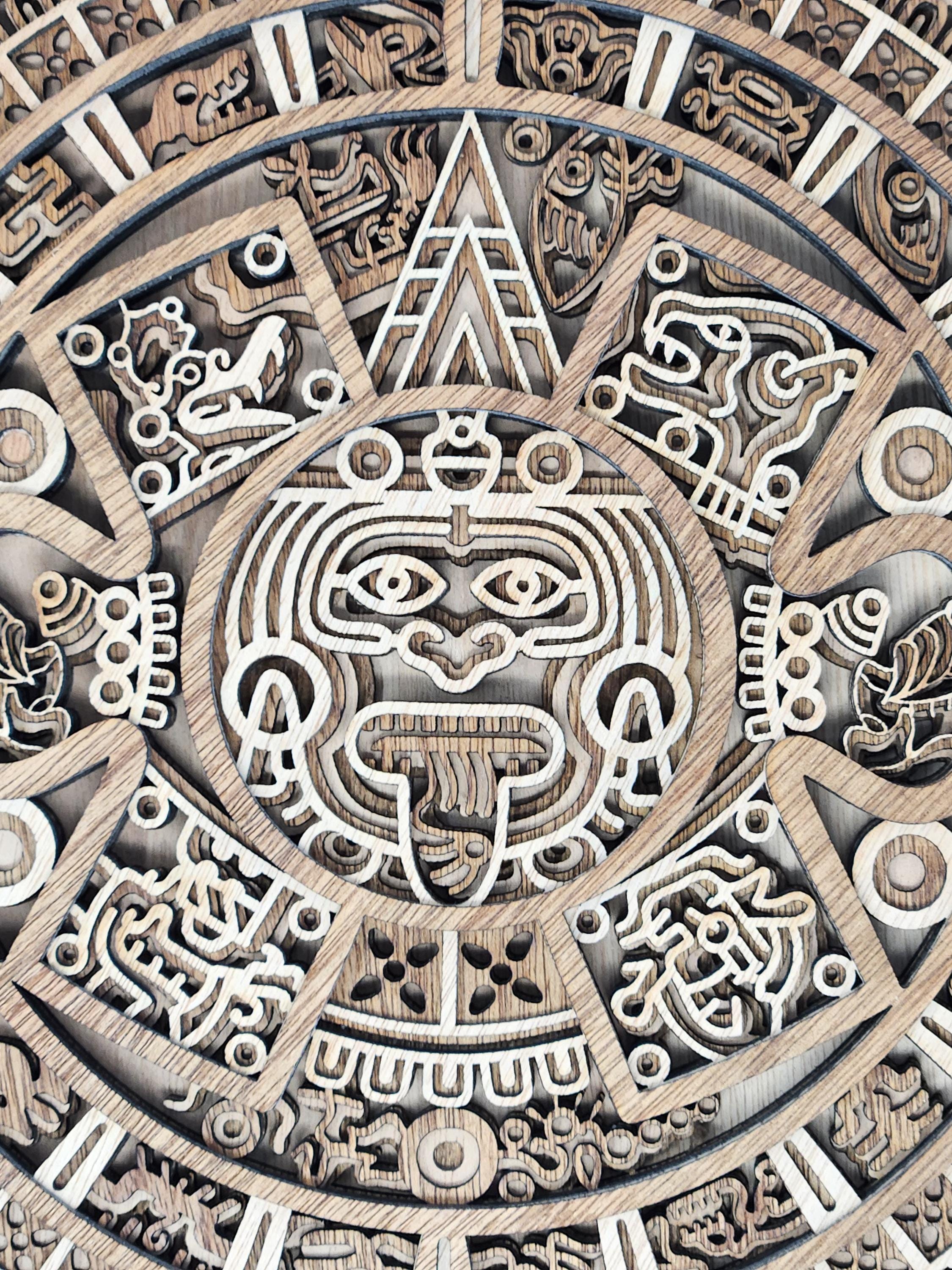 Aztec Maya Calendar, Laser Cut Wooden, Wall and Home Décor and Art - Etsy