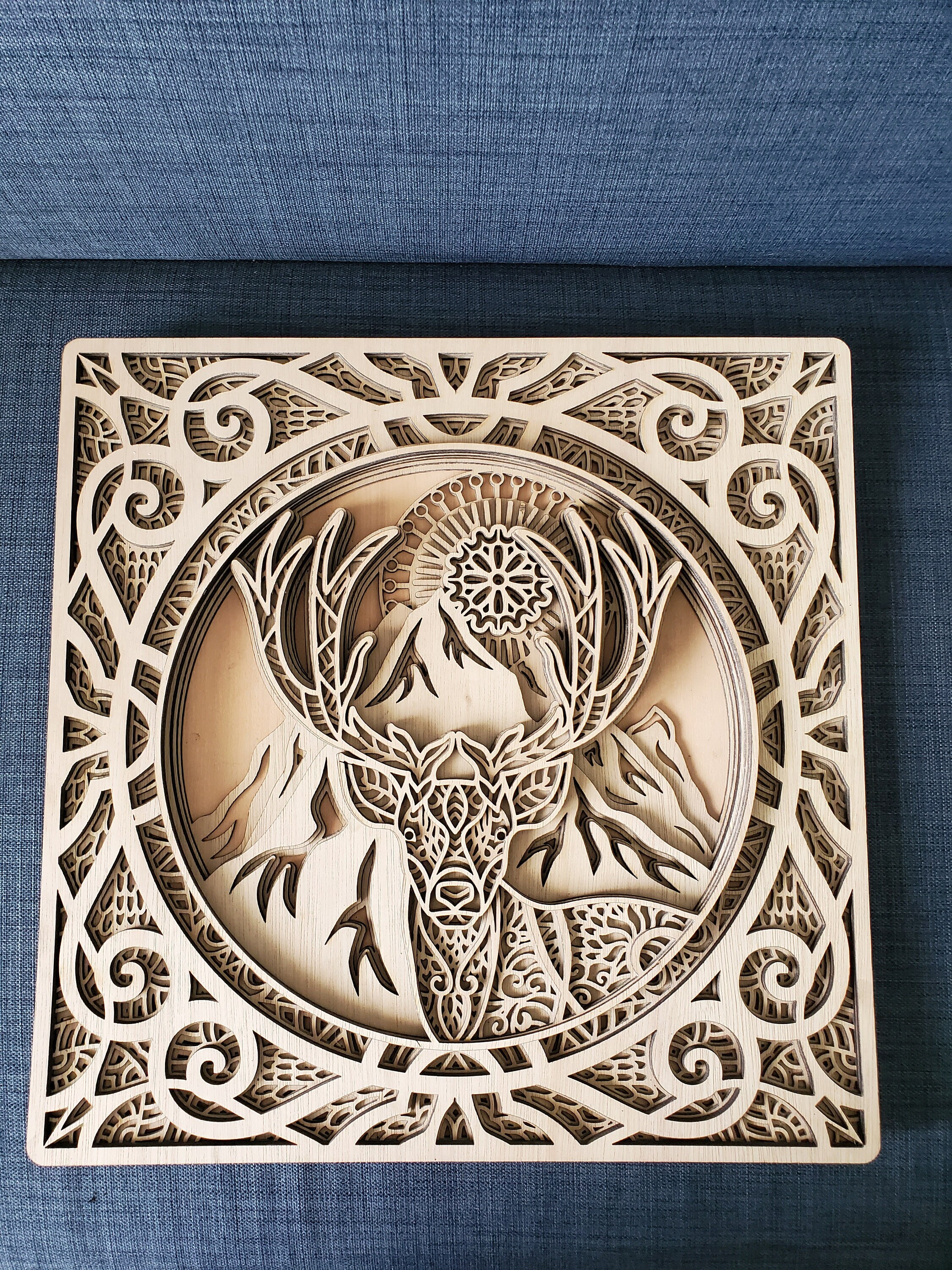 Download Deer Picture Art Wood Multi Layered Design 3d Layered Art Etsy