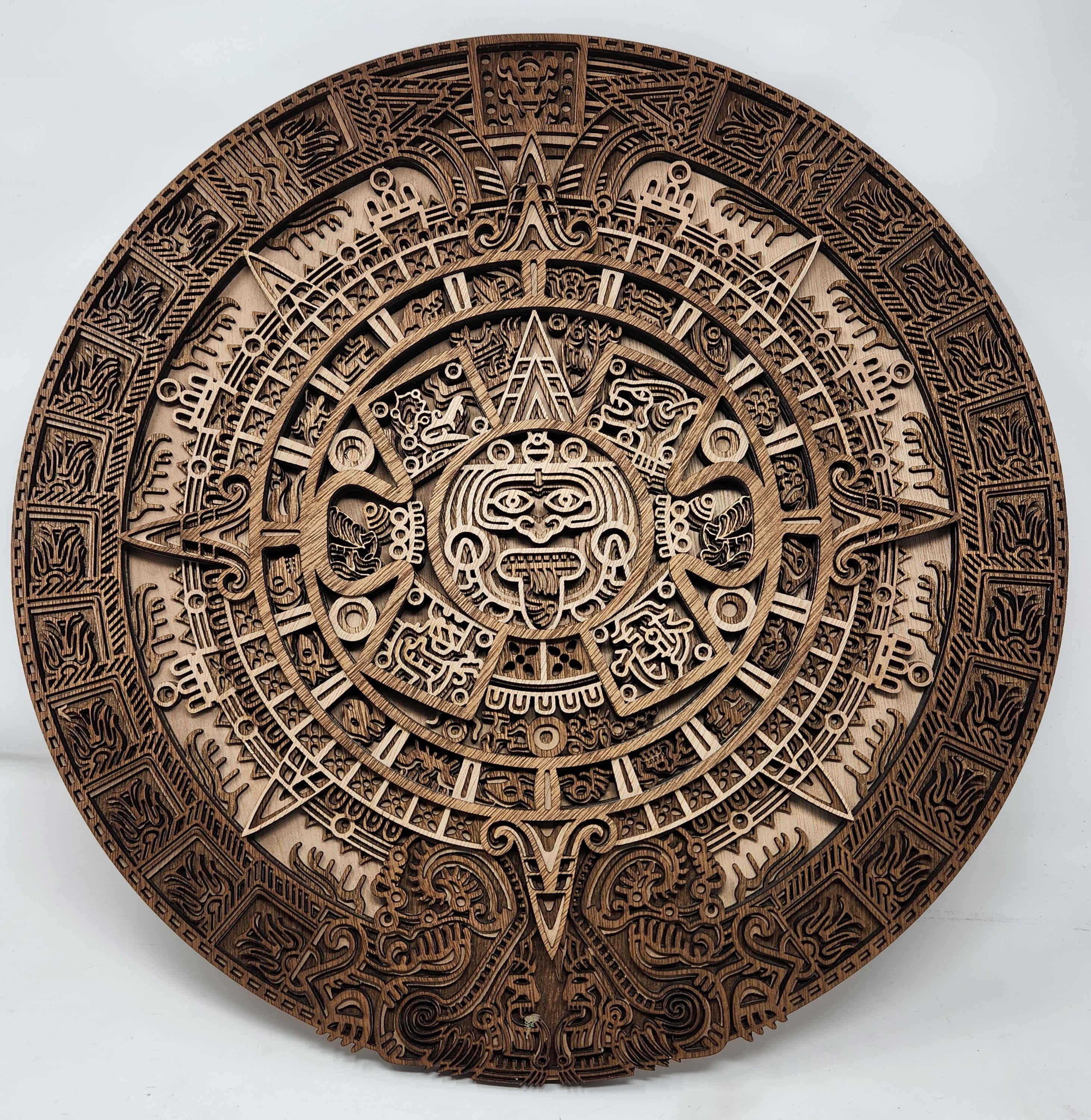Aztec Maya Calendar, Laser Cut Wooden, Wall and Home Décor and Art - Etsy