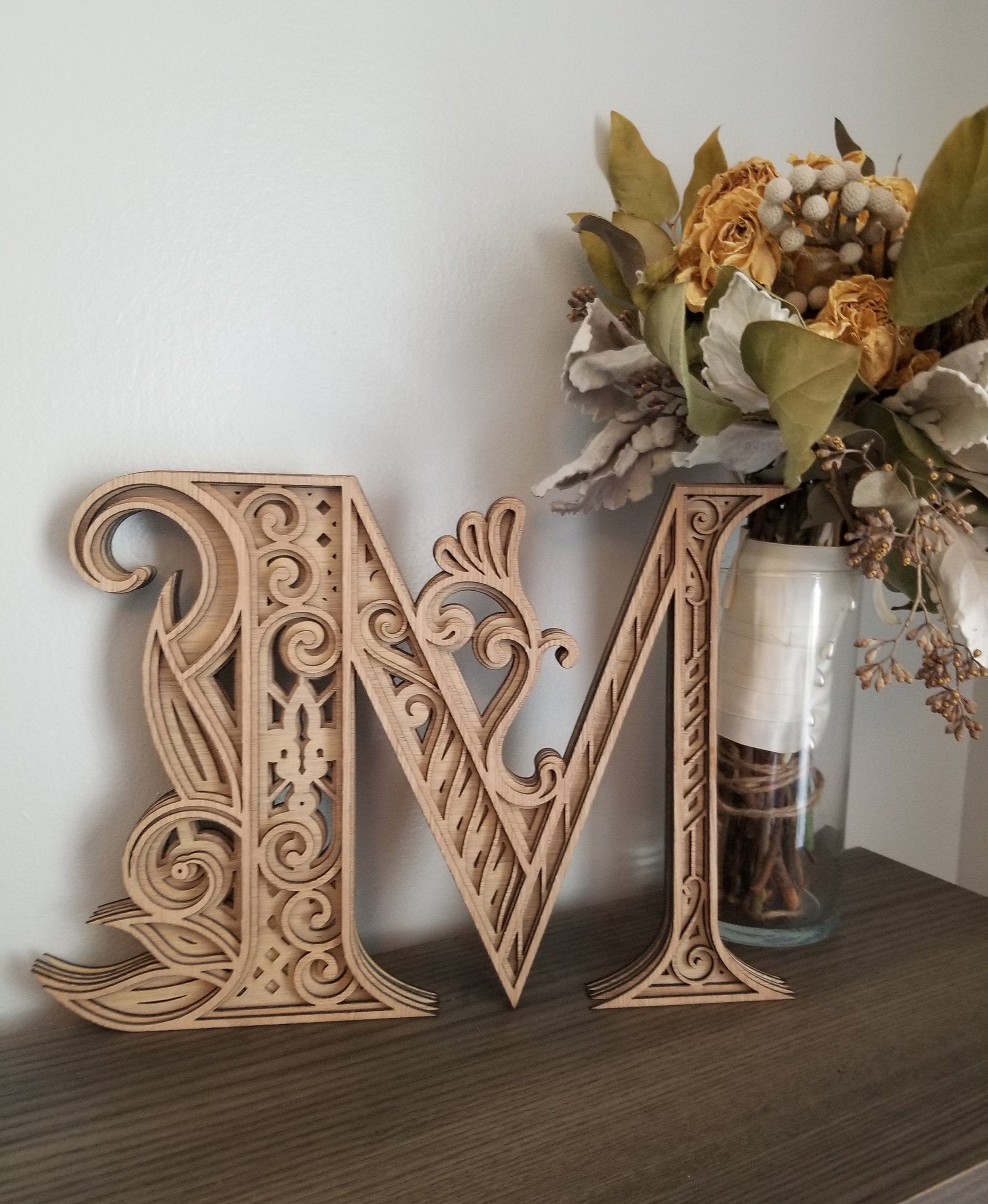 Wooden Monogram Alphabet Letters, Letter A for Crafts, Rustic Wall Decor  (13 in), PACK - Kroger