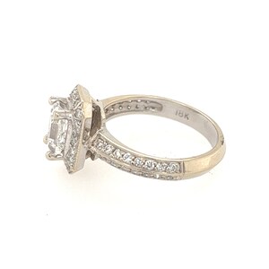 1.5 Carat Emerald Cut Diamond Halo Engagement Ring in 18K - Etsy