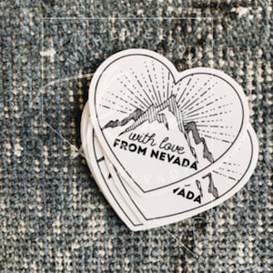 avec amour du Nevada • Sticker coeur