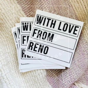avec amour de Reno • Sticker pour tableau aux lettres // Sticker Reno Tahoe Nevada