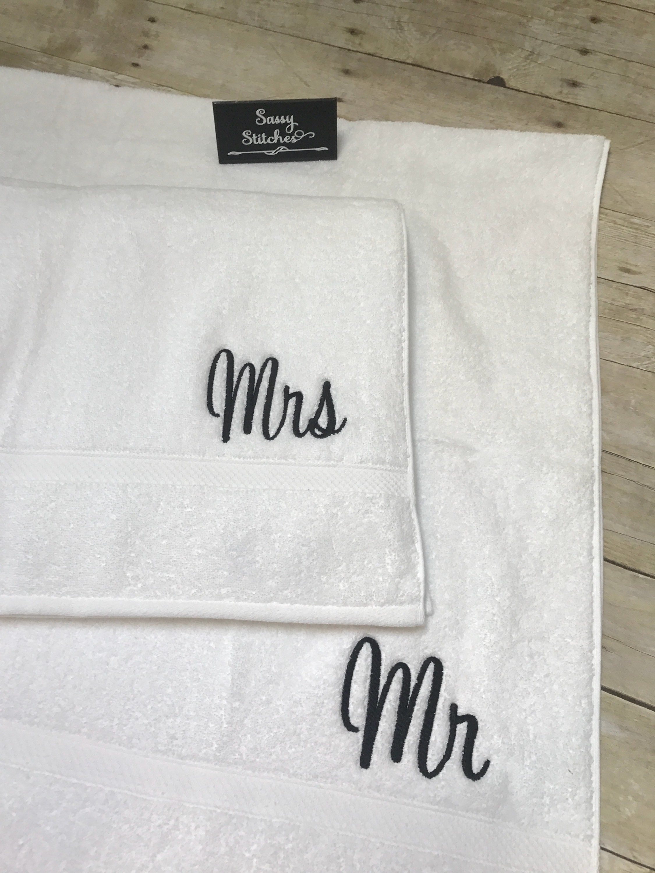 Mr and Mrs Beach Towels Couples Beach Towels Monogrammed Etsy
