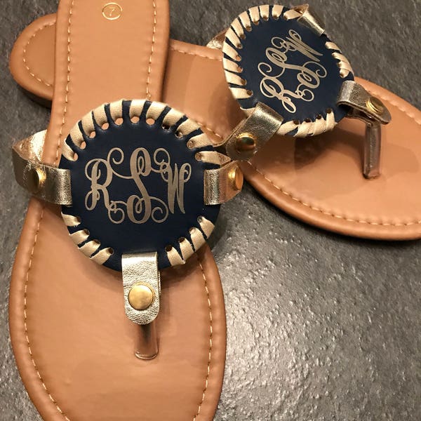 Monogram disc sandals, personalize  sandals, personalize disc sandals, personalized items, monogrammed shoes, disc sandals, gifts for her