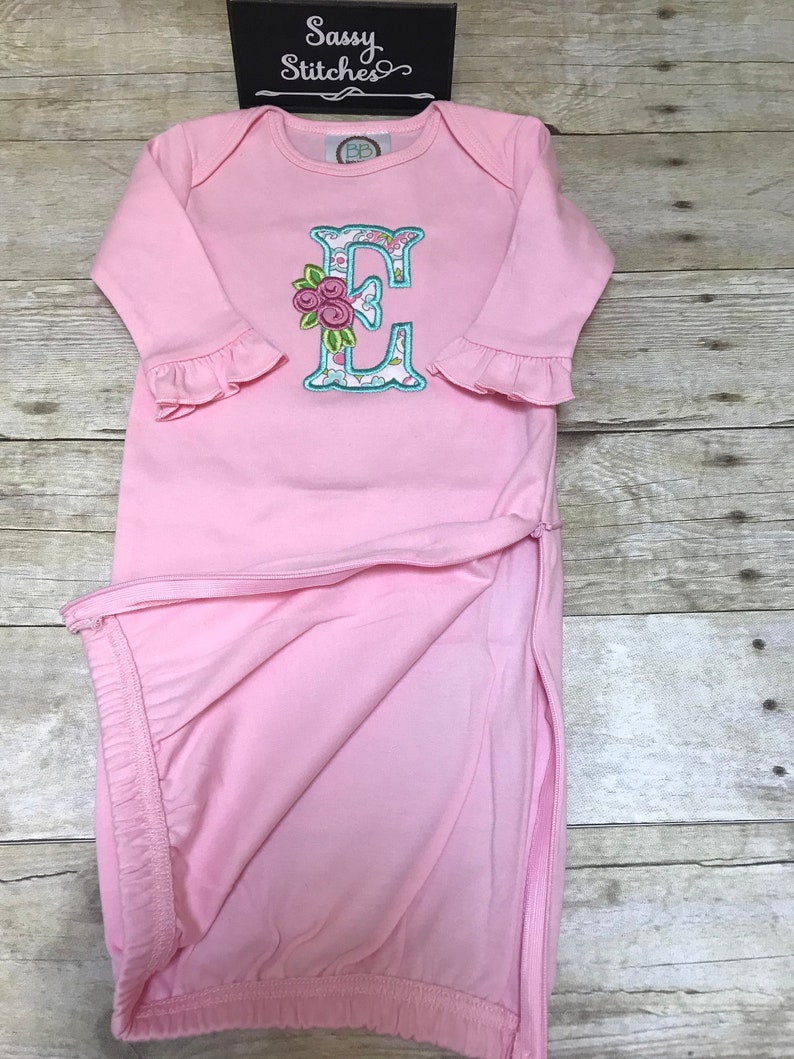 Infant Gown Baby Girl Gown Pink Gown Personalized Baby Etsy
