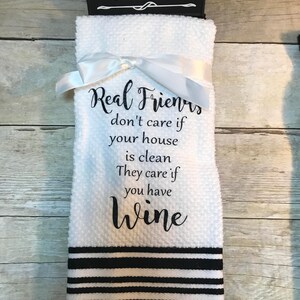 Kitchen Towels, towels with wine sayings, decorative kitchen towels, towel set, kitchen towel set, wine towels, kitchen decor , kitchen image 5