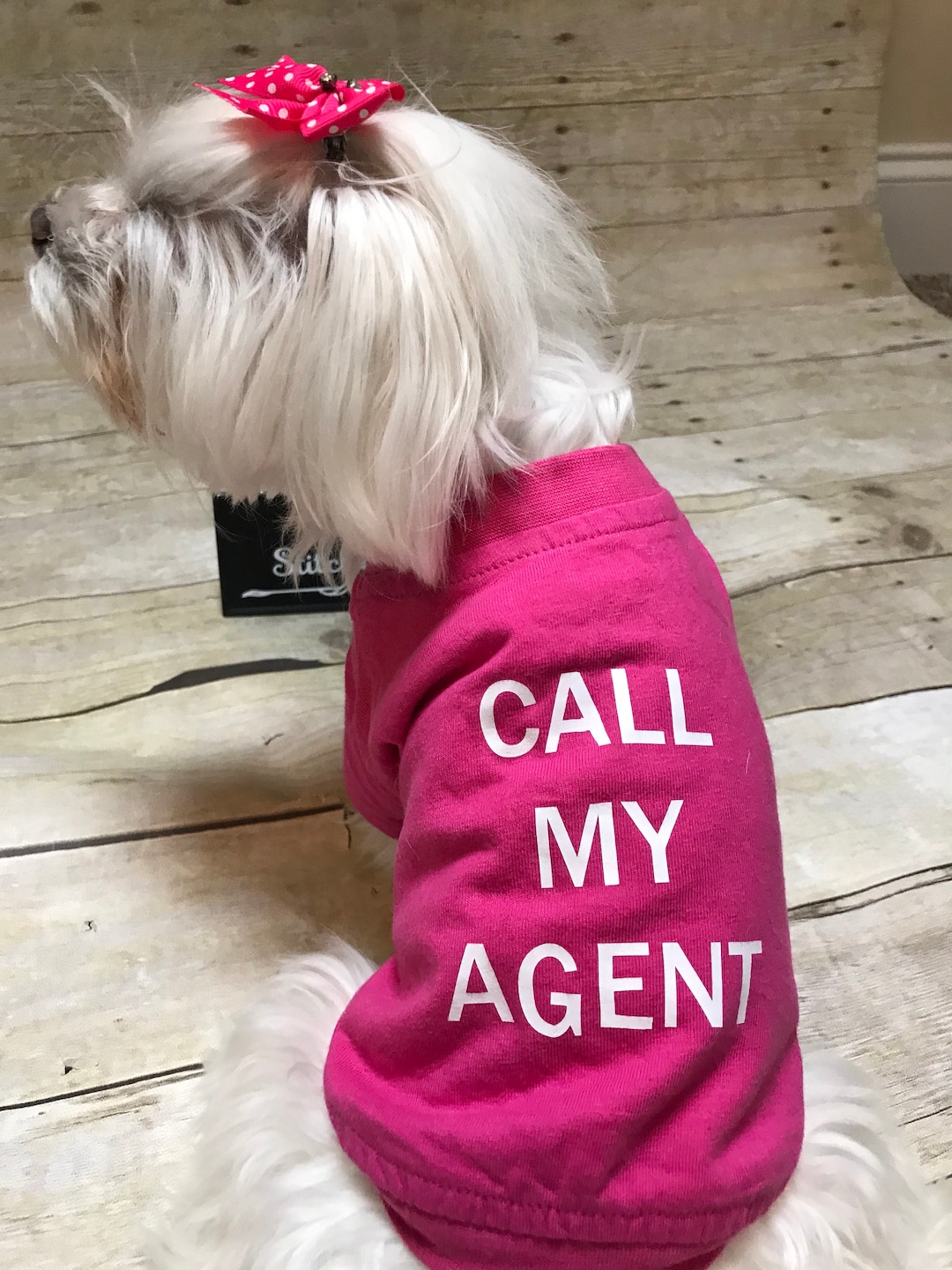 Dog Shirt Pet Shirt Pet Clothing Call My Agent Dog Tee Etsy