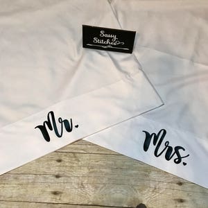 Pillow cases, Mr. and Mrs. pillow cases, couples pillow cases, newlywed,  wedding gifts, personalized pillow cases, couples gifts, wedding