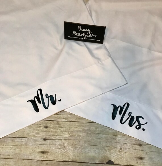 Pillow Cases Mr And Mrs Pillow Cases Couples Pillow Cases Etsy