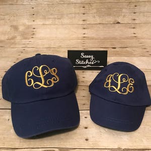 Mother and daughter matching hats, baseball hats, hats for mother and daughter, matching hats, baseball hats, monogrammed baseball hats image 4