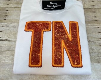 Faux sequin TN sweatshirt, faux sequin, Tennessee  printed sweatshirt, crewneck sweatshirt, TN sweatshirt, TN game day