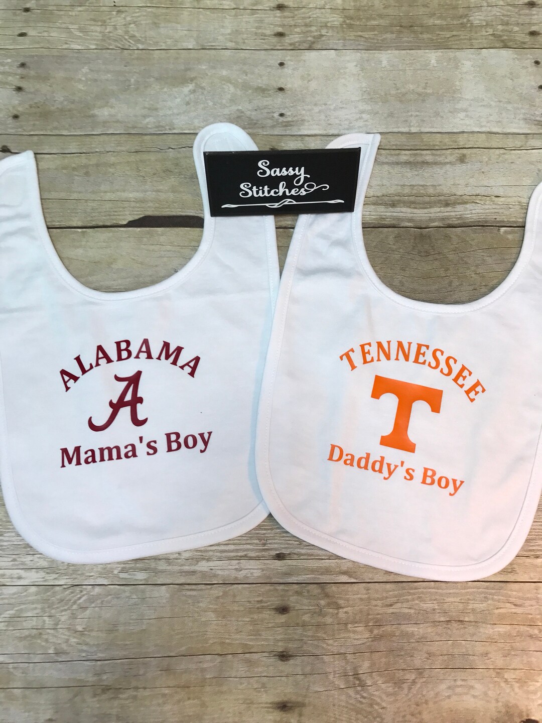 Baby Bibs, House Divided Baby Bibs, Tennessee Baby Bib, Alabama Baby