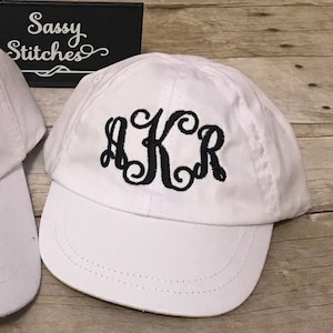 Youth baseball hats, monogrammed youth baseball caps, children&#39;s baseball hats, kids baseball hats, monogrammed hats, personalized youth hat