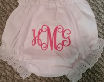 Baby bloomer, diaper cover, monogramed bloomers, preppy baby, personalized bloomers, personalized baby gifts, embroidered baby bloomers