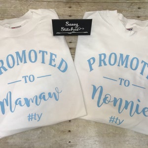 Promoted to grandparent shirt, promoted to mamaw, promoted to nonnie, delivery shirts, promoted to nana, grandparents shirts image 6