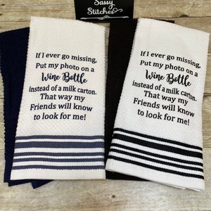 Kitchen Towels, towels with wine sayings, decorative kitchen towels, towel set, kitchen towel set, wine towels, kitchen decor , kitchen zdjęcie 7