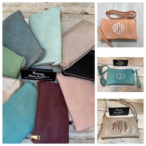 Monogrammed wristlet purses 2025