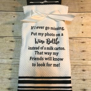 Kitchen Towels, towels with wine sayings, decorative kitchen towels, towel set, kitchen towel set, wine towels, kitchen decor , kitchen zdjęcie 3