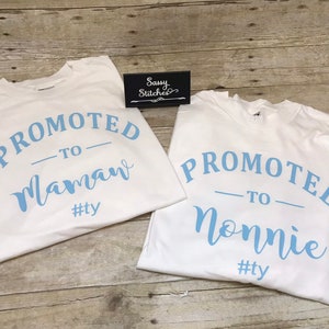 Promoted to grandparent shirt, promoted to mamaw, promoted to nonnie, delivery shirts, promoted to nana, grandparents shirts image 7