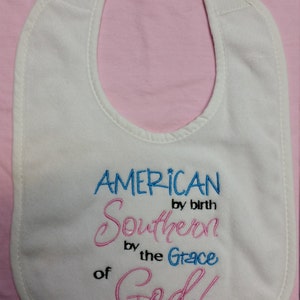 Baby bib, monogrammed baby bib, baby shower gift, baby girl gift, embroidered baby bid, southern baby gift