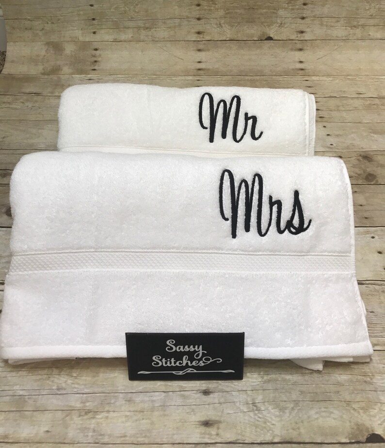 Mr and Mrs Beach Towels Couples Beach Towels Monogrammed Etsy