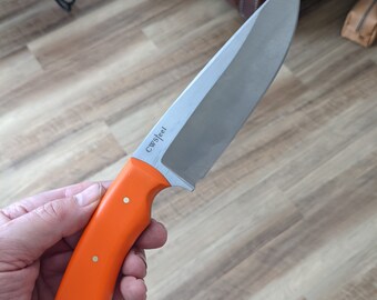 CPM154 Knife with Orange G10 Scales