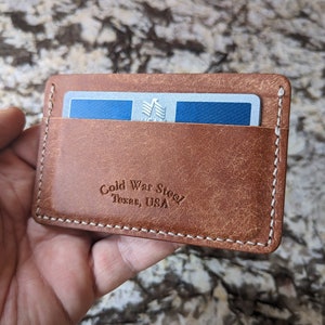 Cartera para tarjetas de crédito Le Perla Azurra Cognac Belly