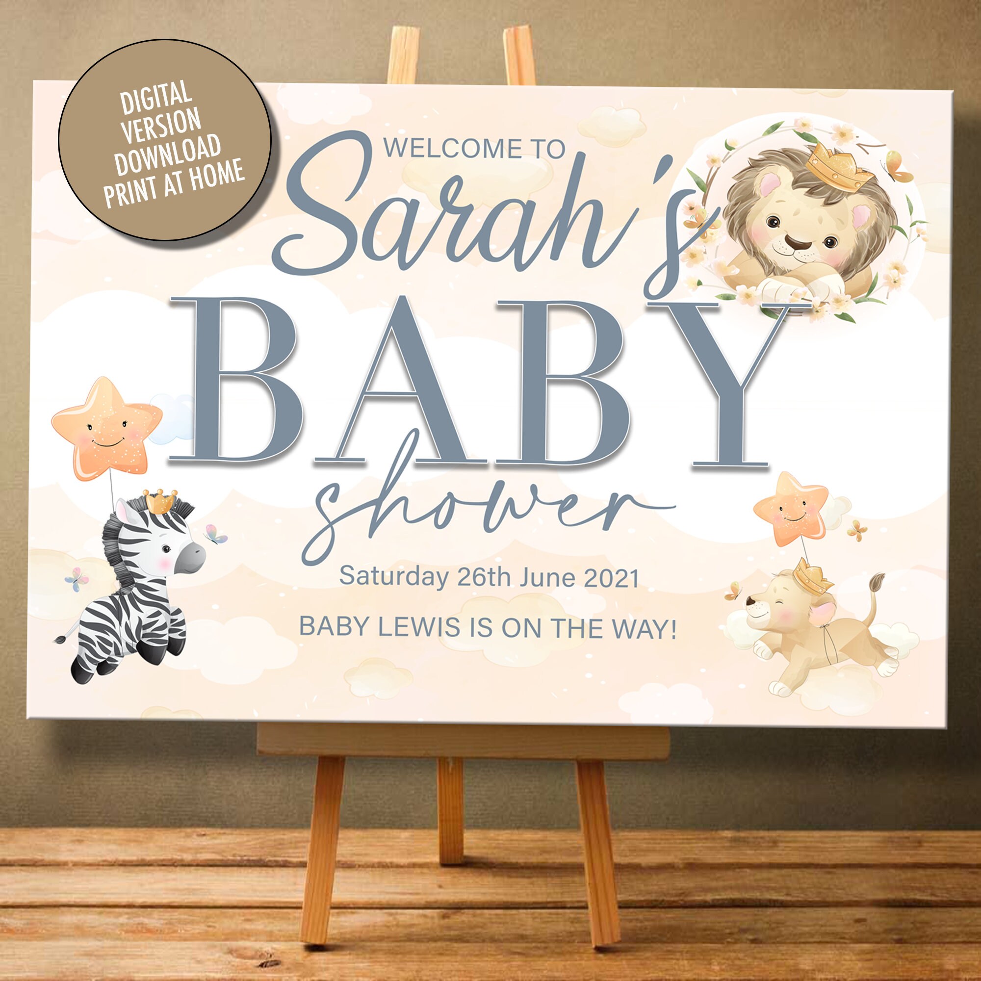 Baby Shower Announcement in Honour Sign Board Etsy UK