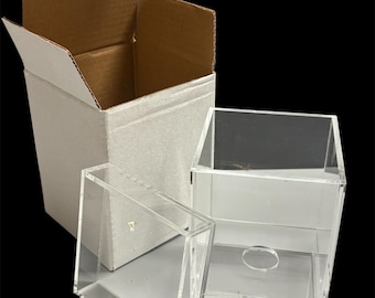 Single acrylic box for preserved roses -Gift