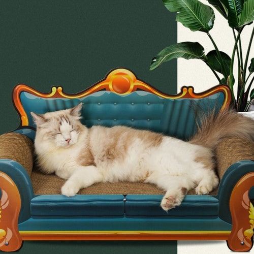 Luxury Cat Scratch Couch Cat Scratching Bed Etsy