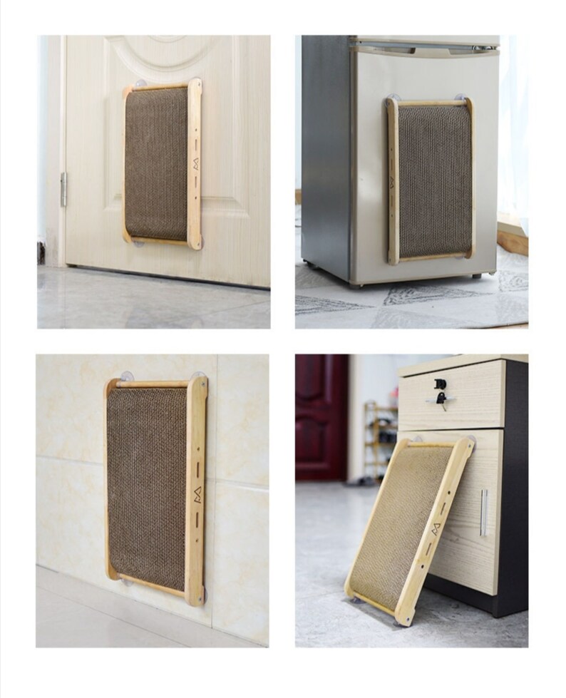 Bamboo Cat Tree Tower Wall Mounted Scratching Post Climbing Etsy