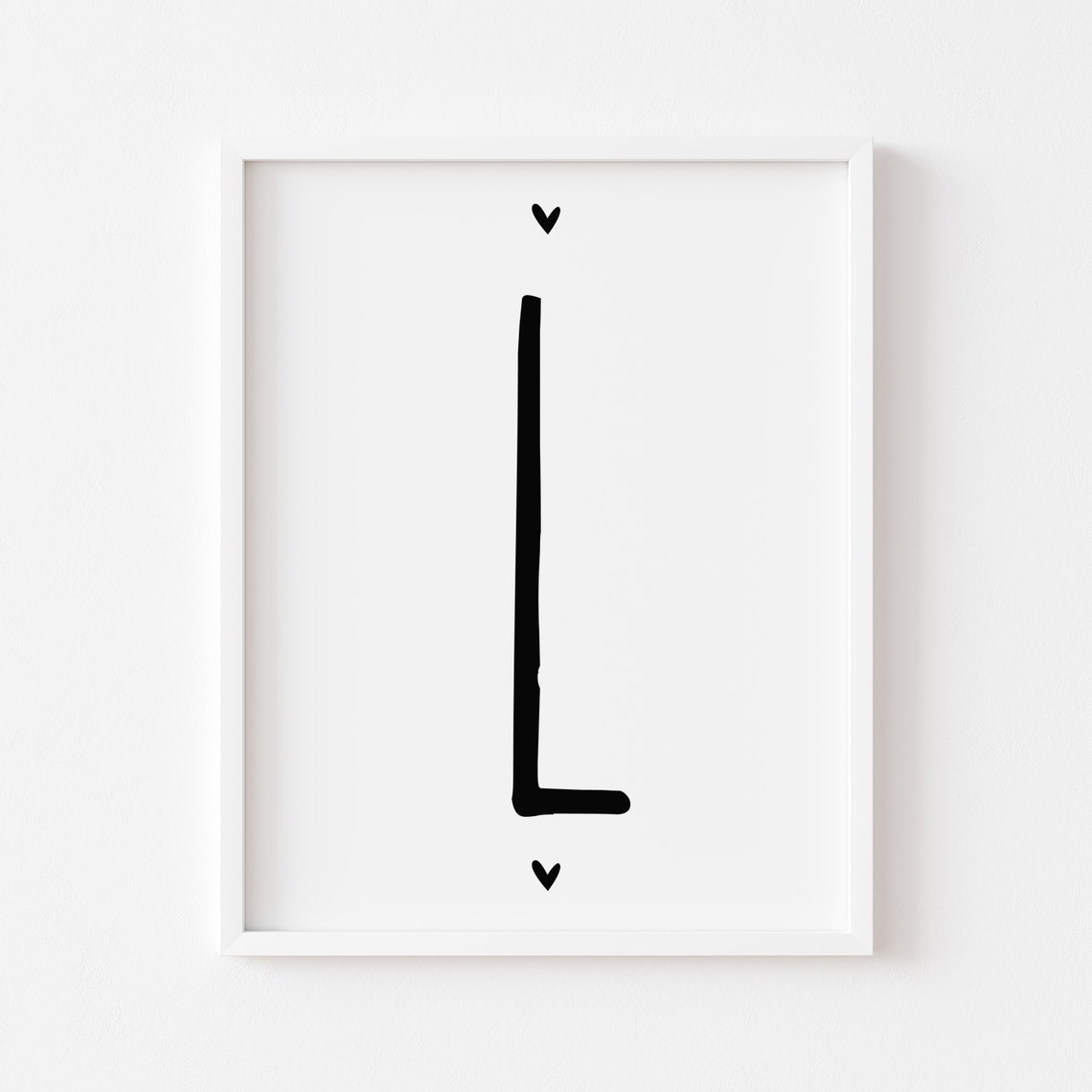 Kids Letter L print Black and white Letter L print download | Etsy