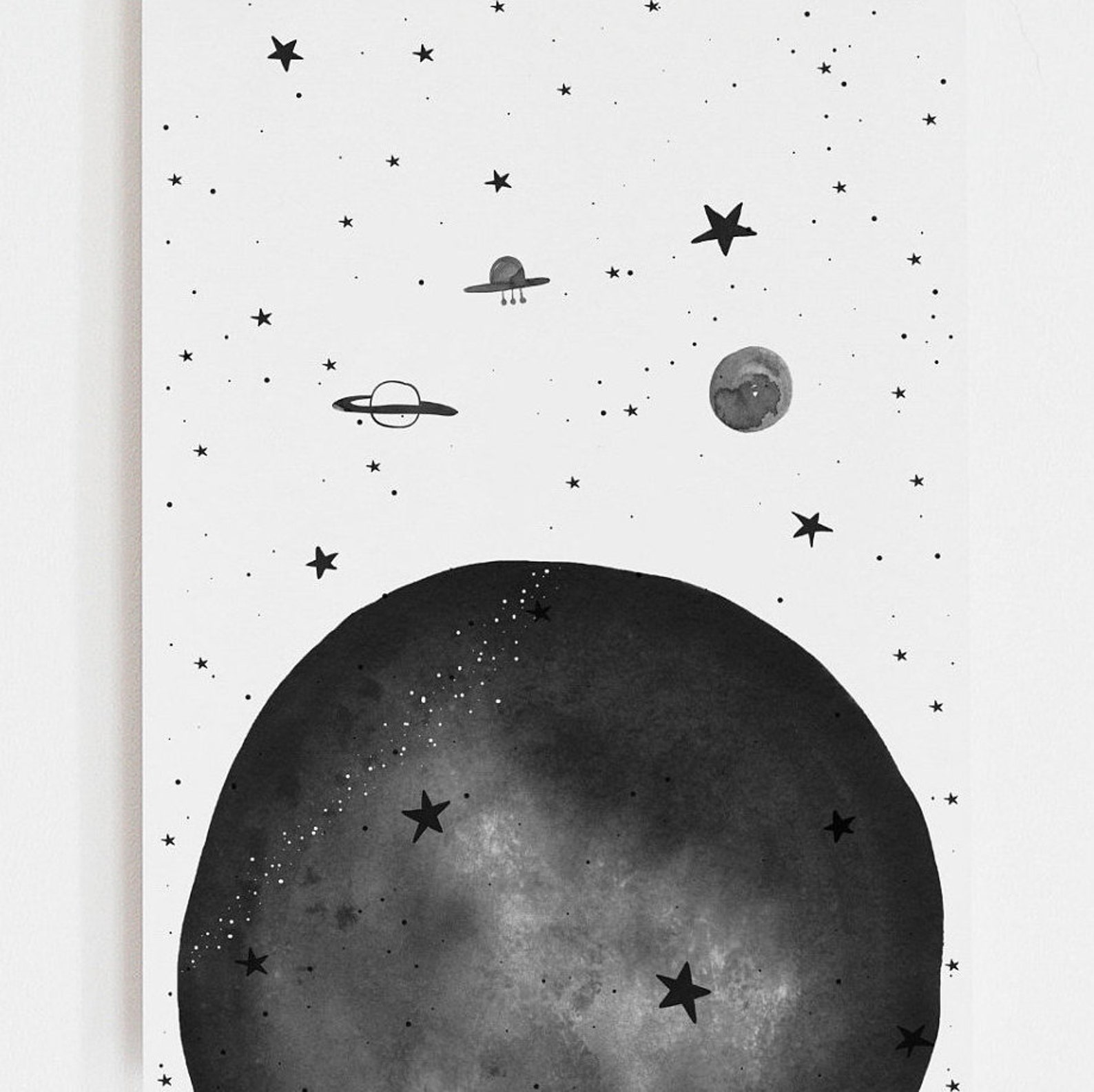 Space nursery print 8x10 Space themed kids room Etsy