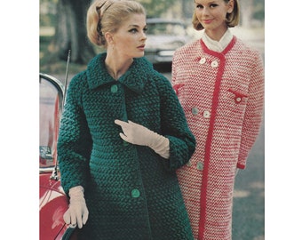 1960's Coat Crochet Pattern - Great American Knits